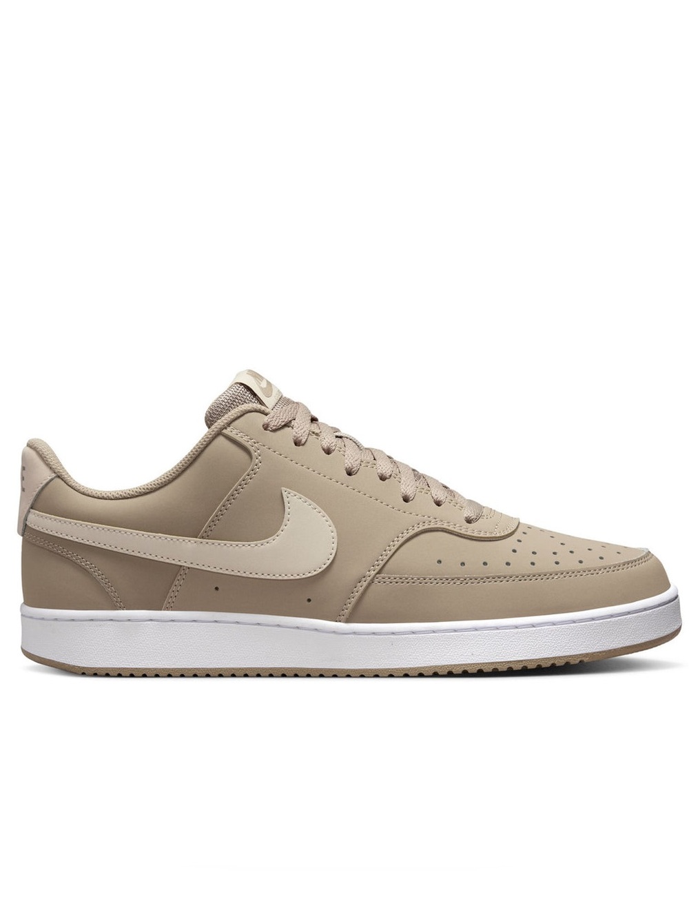 Nike Court Vision Low Sneakers  Khaki/Sanddrift/White Unisex Sz. 10.5 / 12 NEW